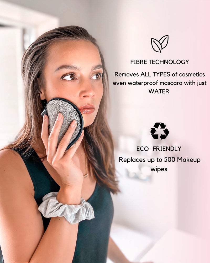 Ogato Reusable Makeup Remover Cloth - 6pc Face Pads, Makeup Eraser Cloth Wipes for All Skin Types - Washable Microfiber Make Up Reusable Cotton Rounds for Face - With Free Laundry Bag - Image 2